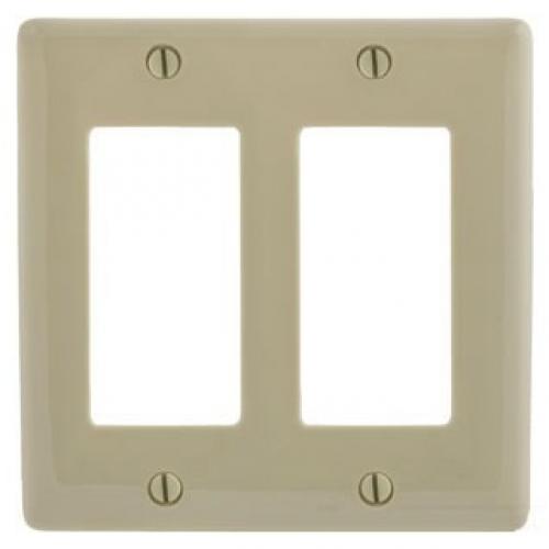 WALLPLATE, 2-G, 2) RECT, IV